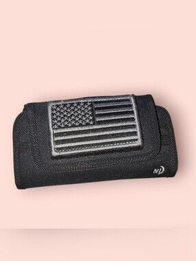 ^ Nite Ize Clip Case Horizontal Universal Phone Holster - XXL - USA Patch